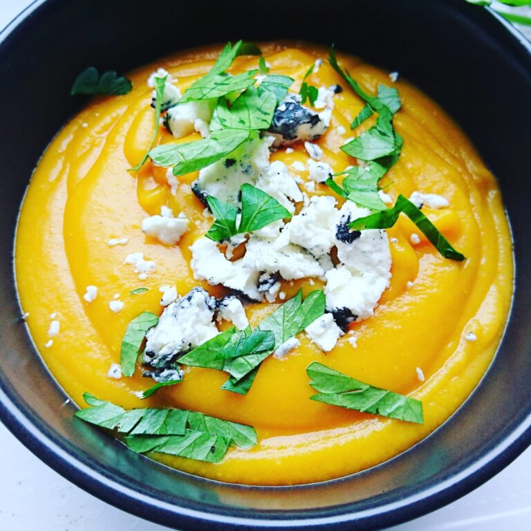 sweet potato, carrot and ginger soup